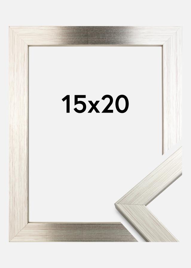 Rama Srebrny Wood 15x20 cm