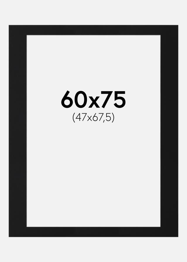 Passe-patrout Czarny Standard (Biały Rdzeń) 60x75 cm (47x67,5)