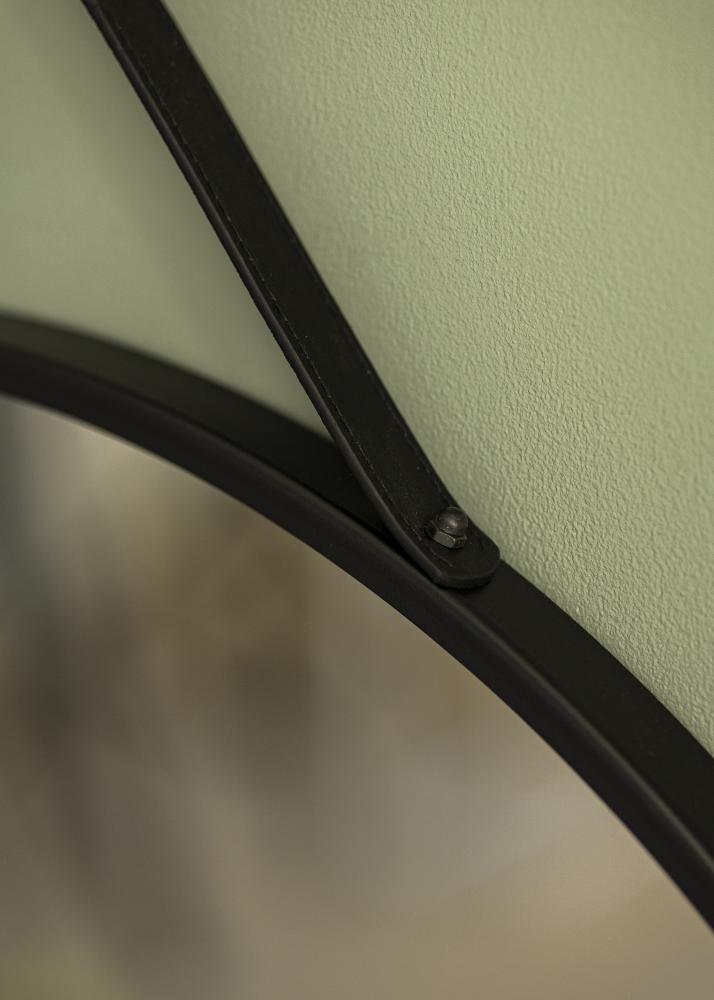 Lustro Trapani Czarny 60 cm Ø