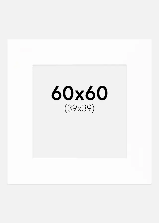 Passe-patrout XL Biały Biały środek 60x60 cm (39x39)