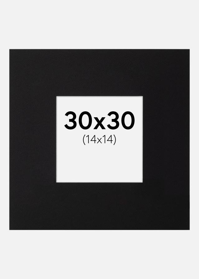 Passe-patrout XL Czarny Biały środek 30x30 cm (14x14)
