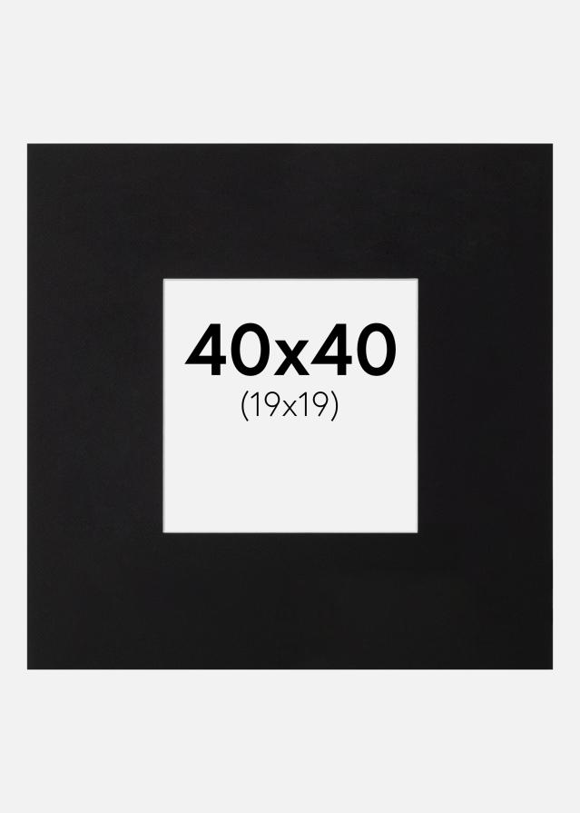 Passe-patrout XL Czarny Biały środek 40x40 cm (19x19)