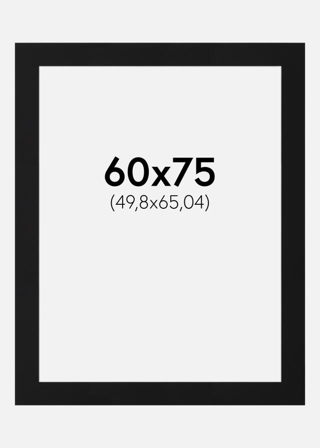 Passe-patrout Czarny Standard (Biały Rdzeń) 60x75 cm (49,8x65,04)