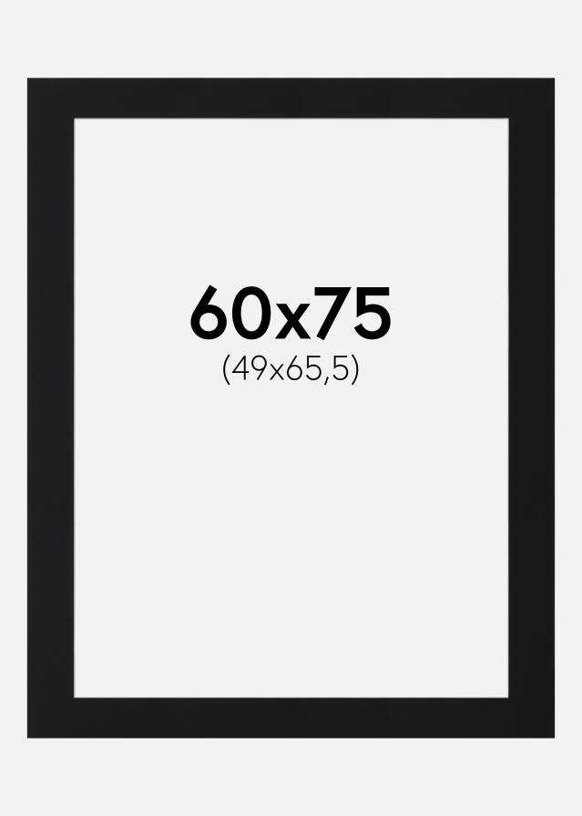 Passe-patrout Czarny Standard (Biały Rdzeń) 60x75 cm (49x65,5)