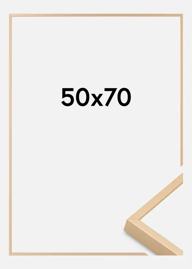 Rama aluminiowa Szkło akrylowe Mosiądz 50x70 cm