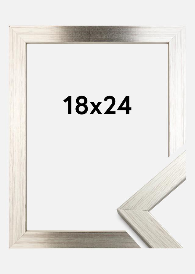 Rama Srebrny Wood 18x24 cm