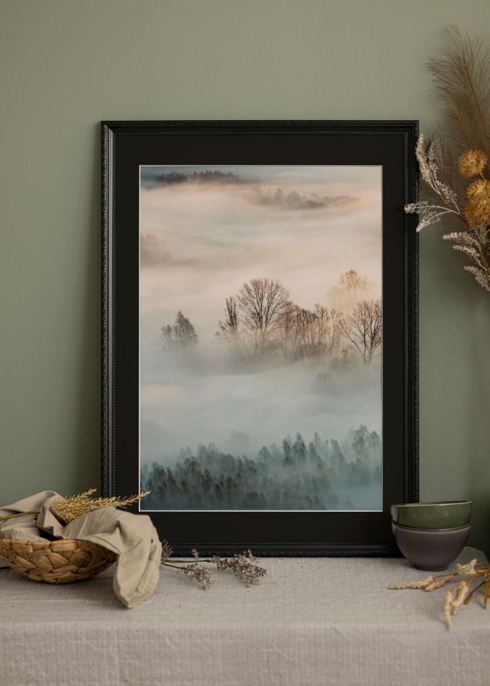 Rama Abisko Czarny 40x50 cm - Passe-patrout Czarny 27x35 cm