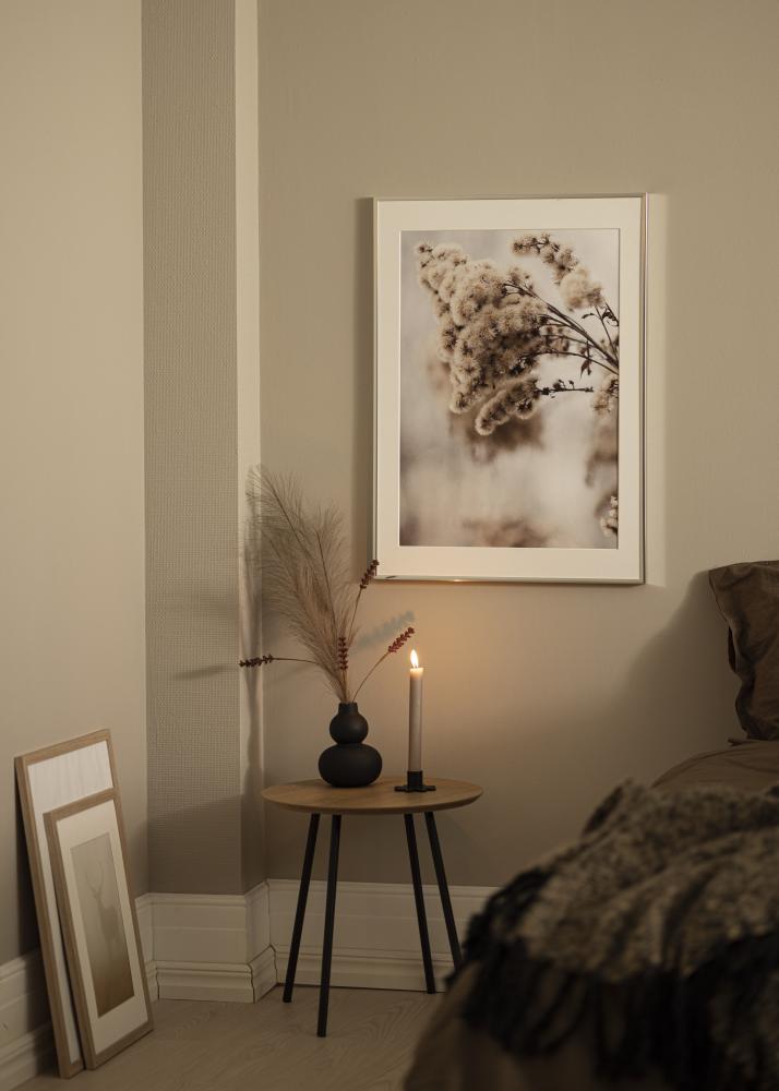 Rama Aluminium Srebrny Połysk 40x50 cm - Passe-patrout Biały 29,7x42 cm (A3)