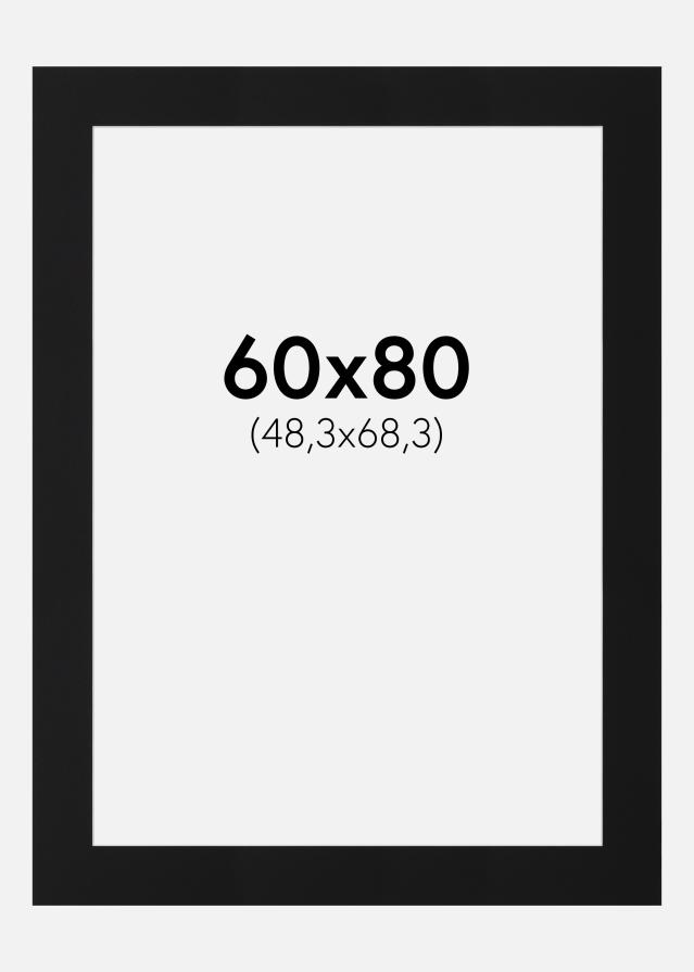 Passe-patrout Czarny Standard (Biały Rdzeń) 60x80 cm (48,3x68,3)