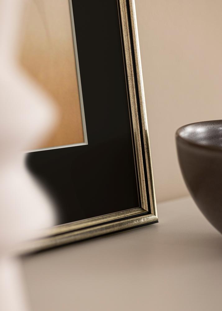 Rama Horndal Srebrny 24x30 cm - Passe-patrout Czarny 18x24 cm