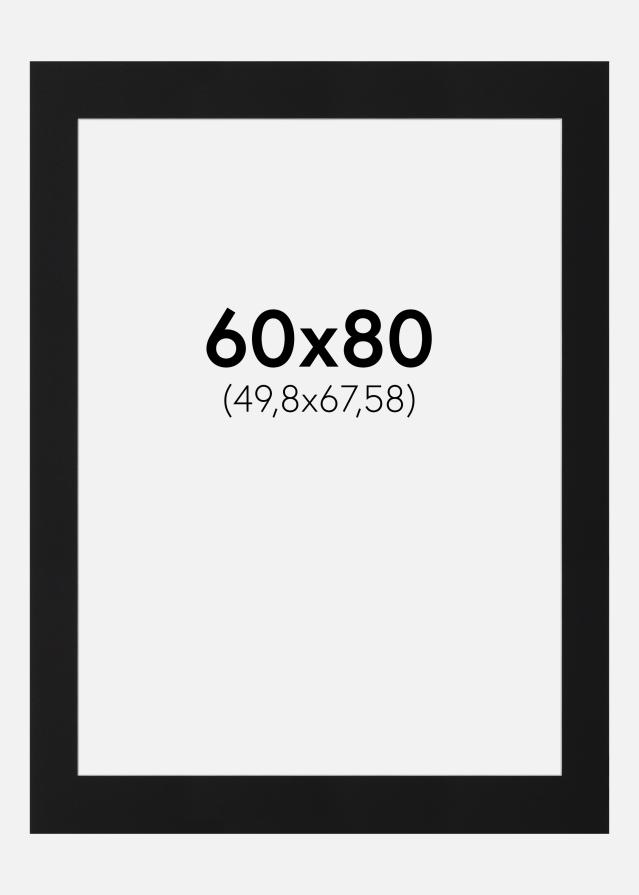 Passe-patrout Czarny Standard (Biały Rdzeń) 60x80 cm (49,8x67,58)