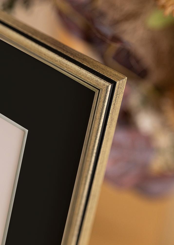 Rama Horndal Srebrny 24x30 cm - Passe-patrout Czarny 18x24 cm