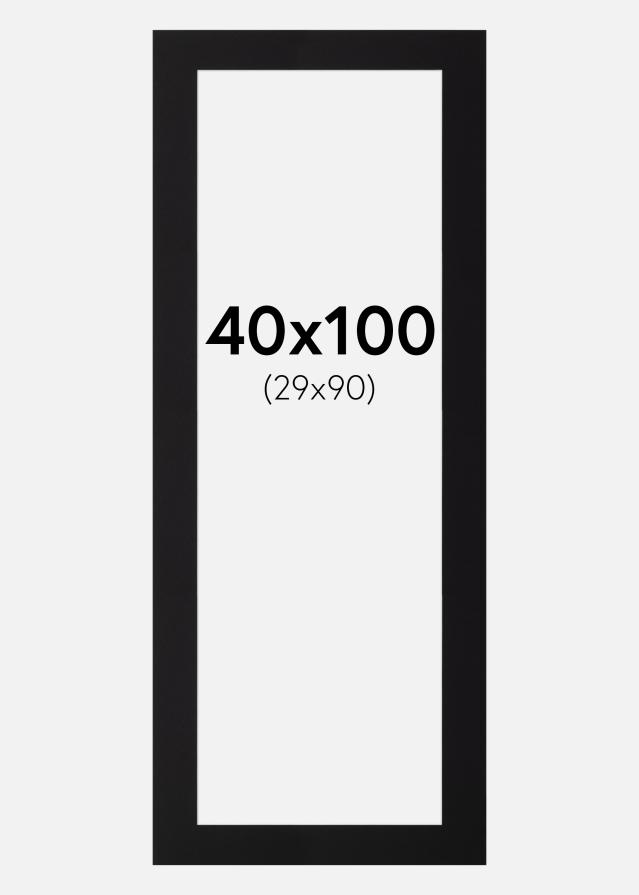 Passe-patrout Czarny Standard Biały środek 40x100 cm (29x90)