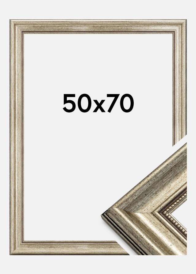 Rama Rokoko Srebrny 50x70 cm
