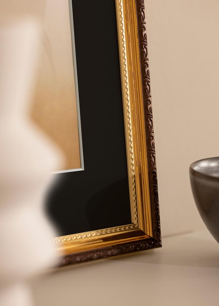 Rama Abisko Złoty 40x50 cm - Passe-patrout Czarny 27x35 cm