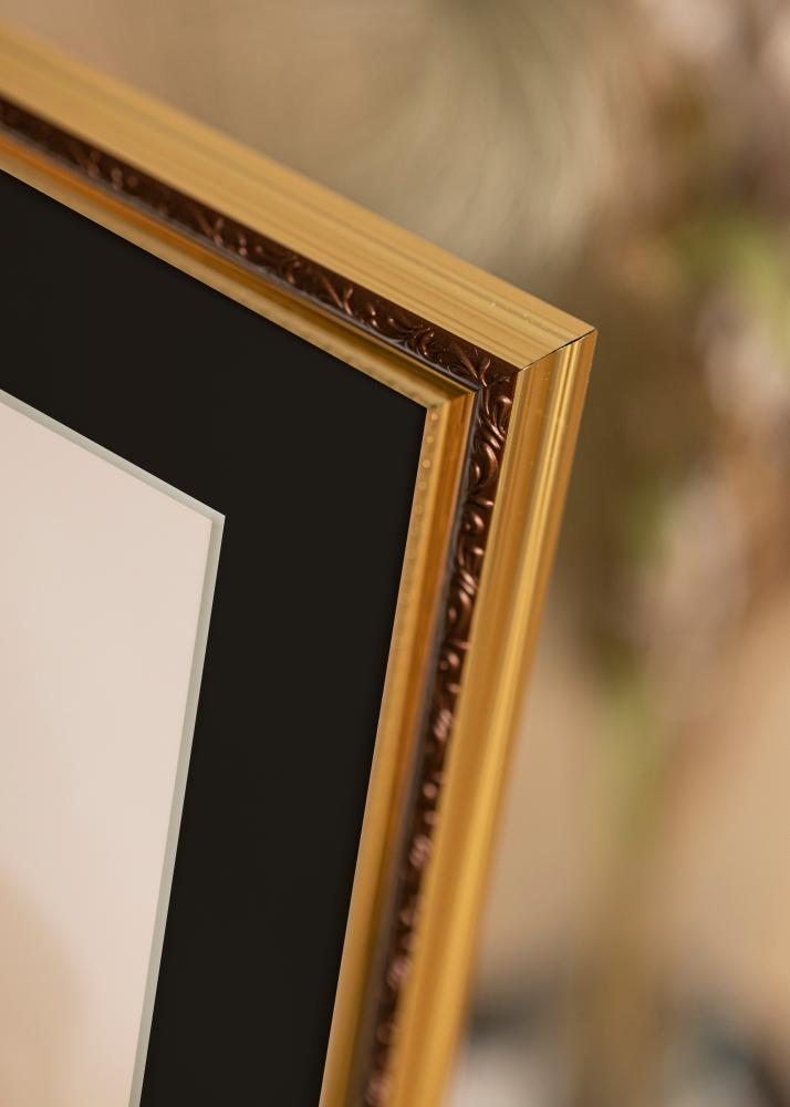 Rama Abisko Złoty 40x50 cm - Passe-patrout Czarny 27x35 cm
