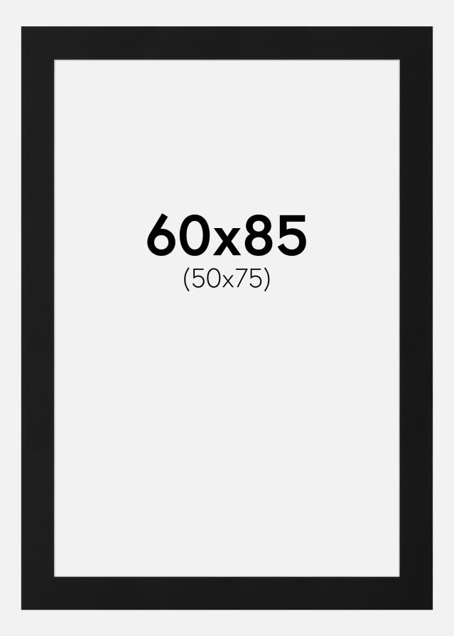 Passe-patrout Czarny Standard (Biały Rdzeń) 60x85 cm (50x75)
