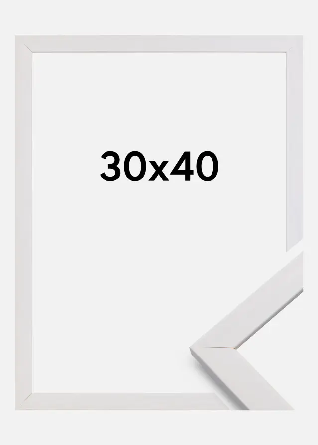 Rama Stylowy Szkło akrylowe Biały 30x40 cm