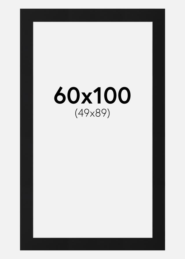 Passe-patrout Czarny Standard (Biały Rdzeń) 60x100 cm (49x89)