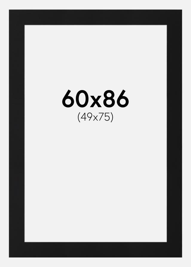 Passe-patrout Czarny Standard (Biały Rdzeń) 60x86 cm (49x75)