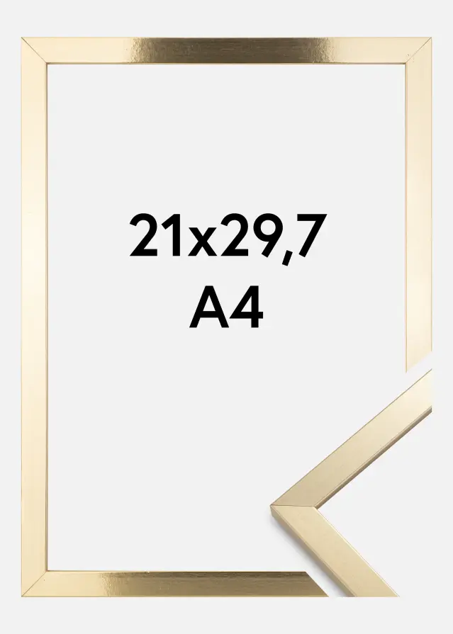 Rama Trendy Szkło akrylowe Złoty 21x29,7 cm (A4)