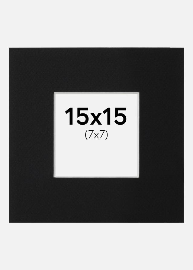 Passe-patrout Czarny Standard (Biały Rdzeń) 15x15 cm (7x7)