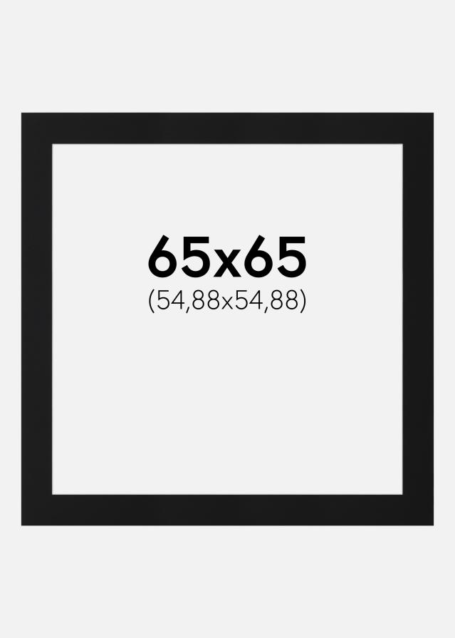 Passe-patrout Czarny Standard (Biały Rdzeń) 65x65 cm (54,88x54,88)