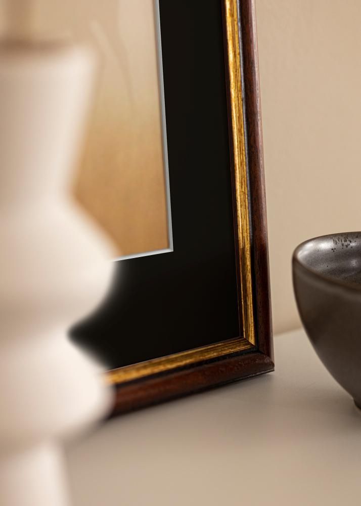 Rama Siljan Brązowy 30x40 cm - Passe-patrout Czarny 21x29,7 cm (A4)