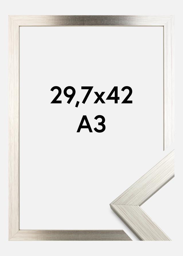 Rama Srebrny Wood 29,7x42 cm (A3)