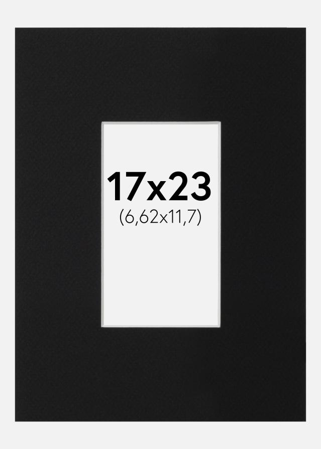 Passe-patrout Czarny Standard (Biały Rdzeń) 17x23 cm (6,62x11,7)