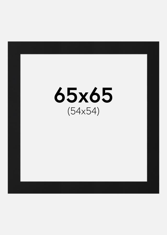 Passe-patrout Czarny Standard (Biały Rdzeń) 65x65 cm (54x54)