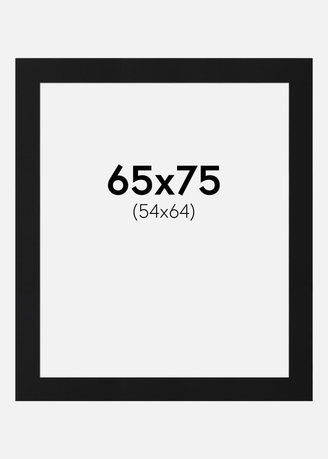 Passe-patrout Czarny Standard (Biały Rdzeń) 65x75 cm (54x64)