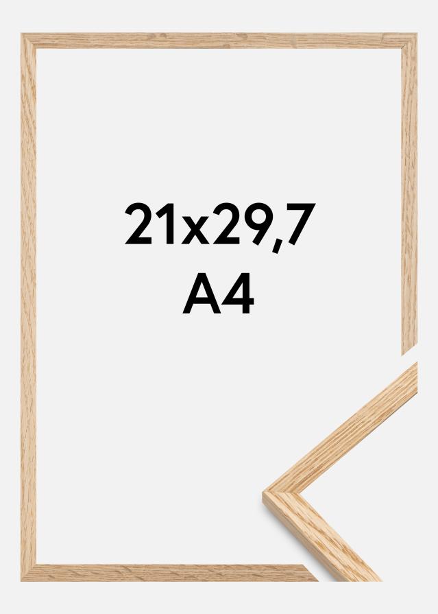 Rama Wąski Dąb Szkło akrylowe 21x29,7 cm (A4)