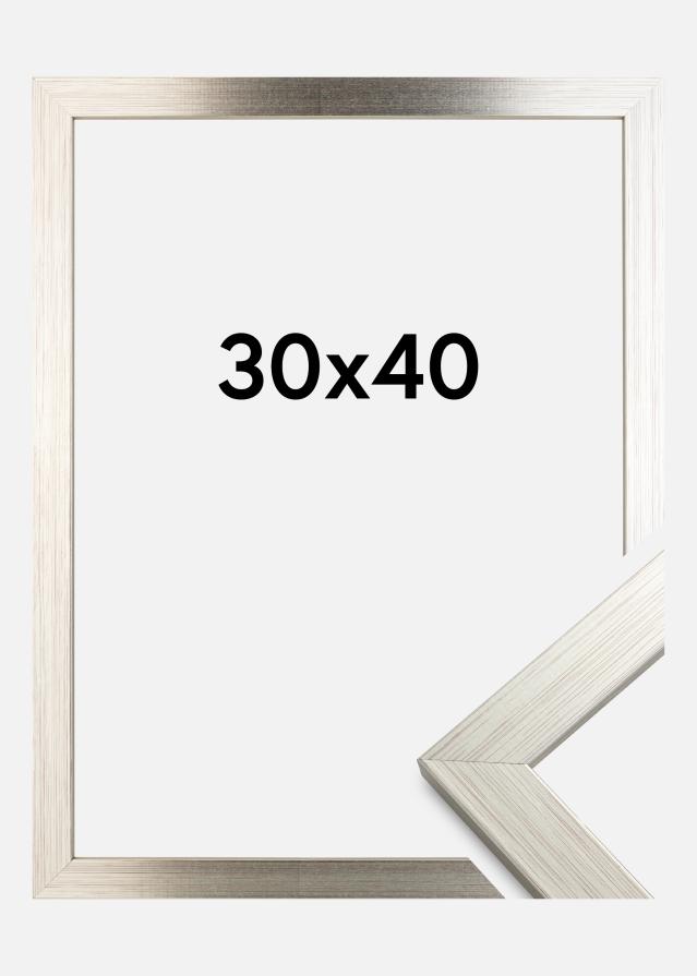 Rama Srebrny Wood Szkło akrylowe 30x40 cm
