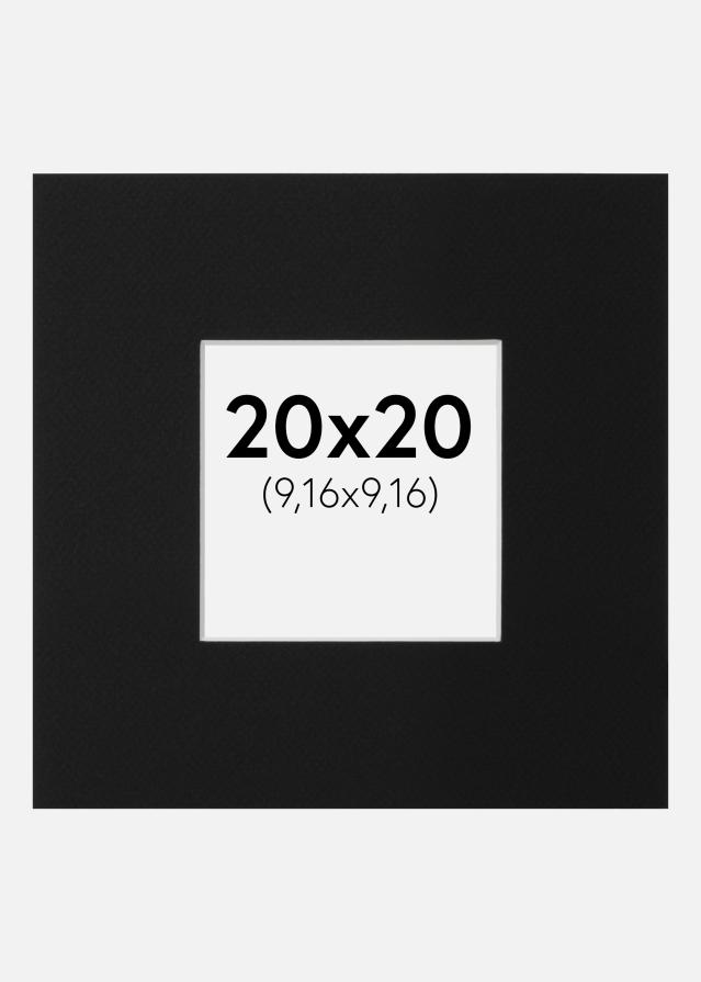 Passe-patrout Czarny Standard (Biały Rdzeń) 20x20 cm (9,16x9,16)