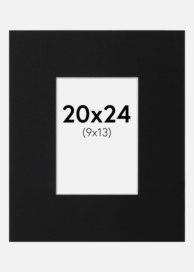 Passe-patrout Czarny Standard (Biały Rdzeń) 20x24 cm (9x13)