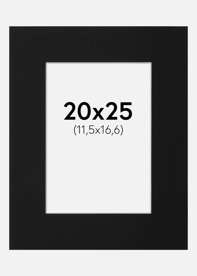 Passe-patrout Czarny Standard (Biały Rdzeń) 20x25 cm (11,5x16,6)