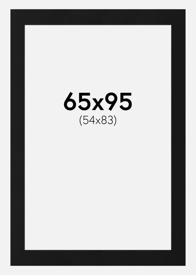 Passe-patrout Czarny Standard (Biały Rdzeń) 65x95 cm (54x83)