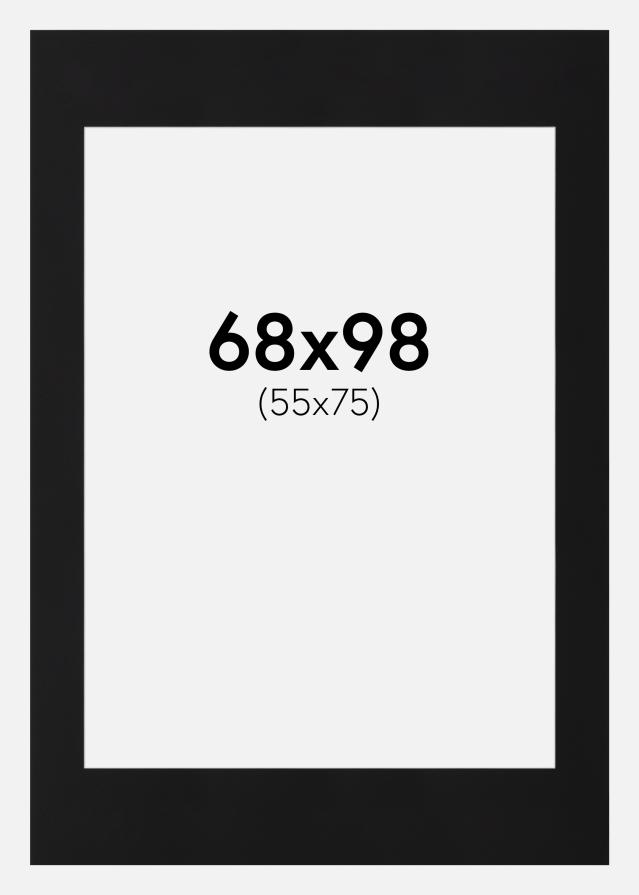 Passe-patrout Czarny Standard (Biały Rdzeń) 68x98 cm (55x75)