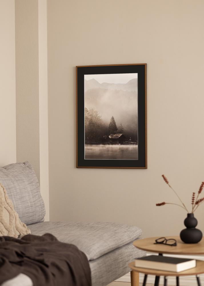 Rama New Lifestyle Brąz 60x80 cm - Passe-patrout Czarny 50x65 cm