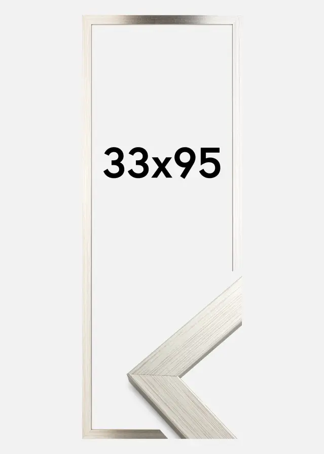 Rama Srebrny Wood Szkło akrylowe 33x95 cm