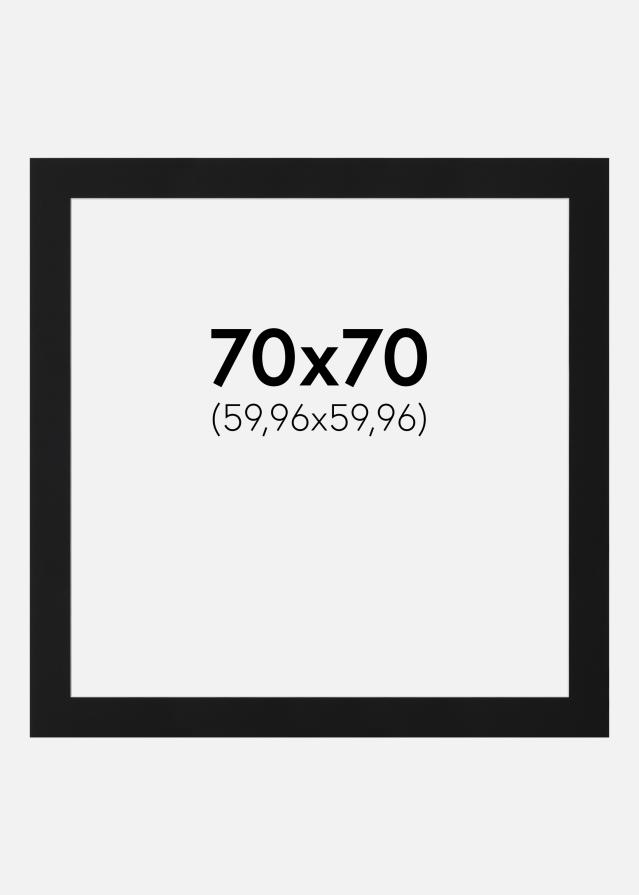 Passe-patrout Czarny Standard (Biały Rdzeń) 70x70 cm (59,96x59,96)