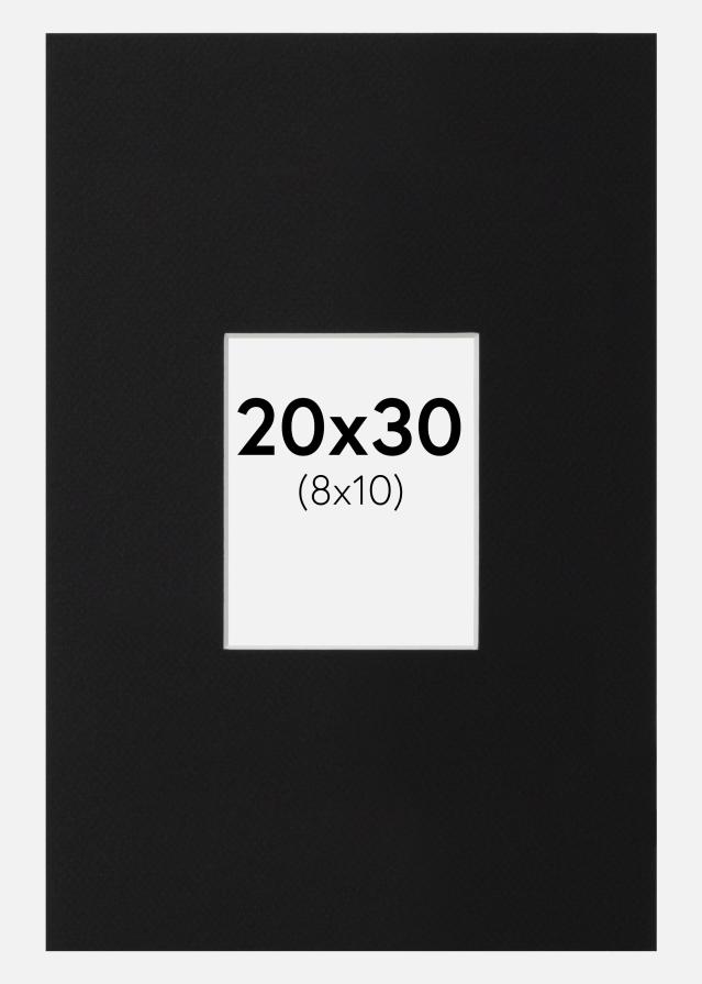 Passe-patrout Czarny Standard (Biały Rdzeń) 20x30 cm (8x10)