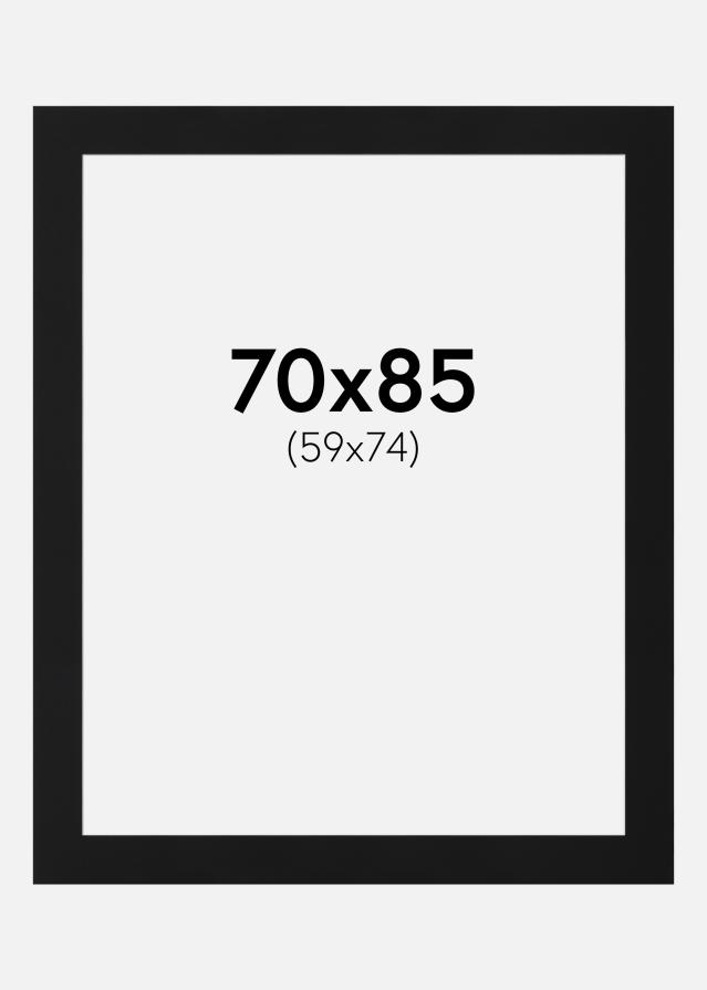 Passe-patrout Czarny Standard (Biały Rdzeń) 70x85 cm (59x74)