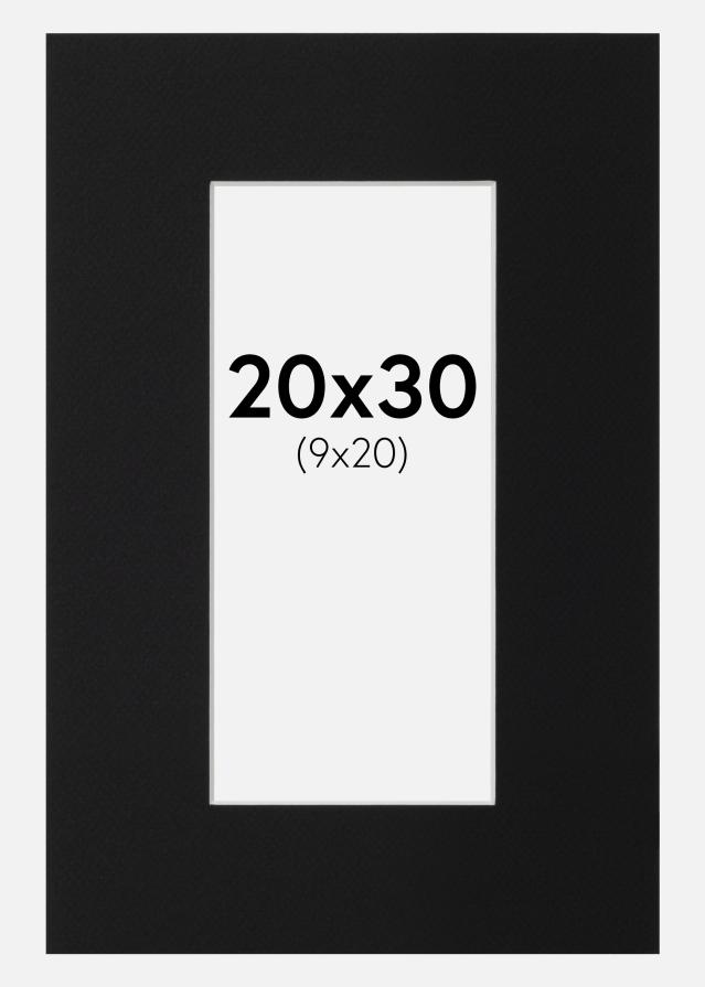 Passe-patrout Czarny Standard (Biały Rdzeń) 20x30 cm (9x20)