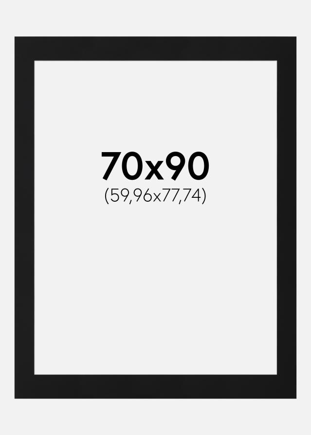 Passe-patrout Czarny Standard (Biały Rdzeń) 70x90 cm (59,96x77,74)