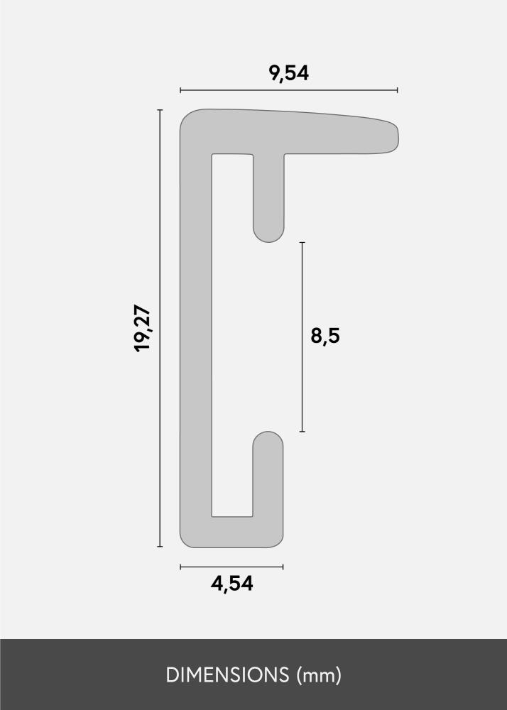 Rama Neptune Szkło akrylowe White Oak 50x70 cm