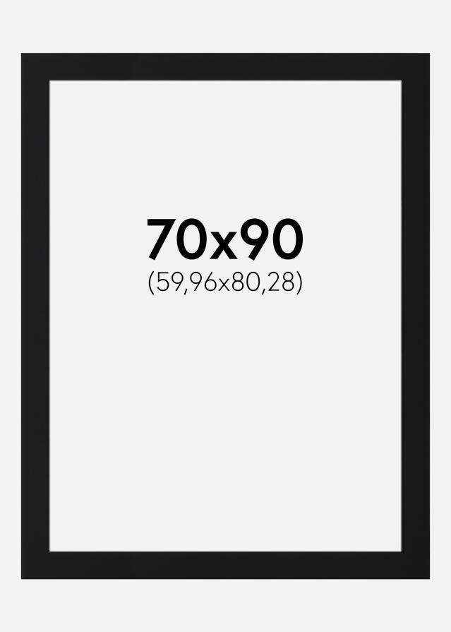 Passe-patrout Czarny Standard (Biały Rdzeń) 70x90 cm (59,96x80,28)