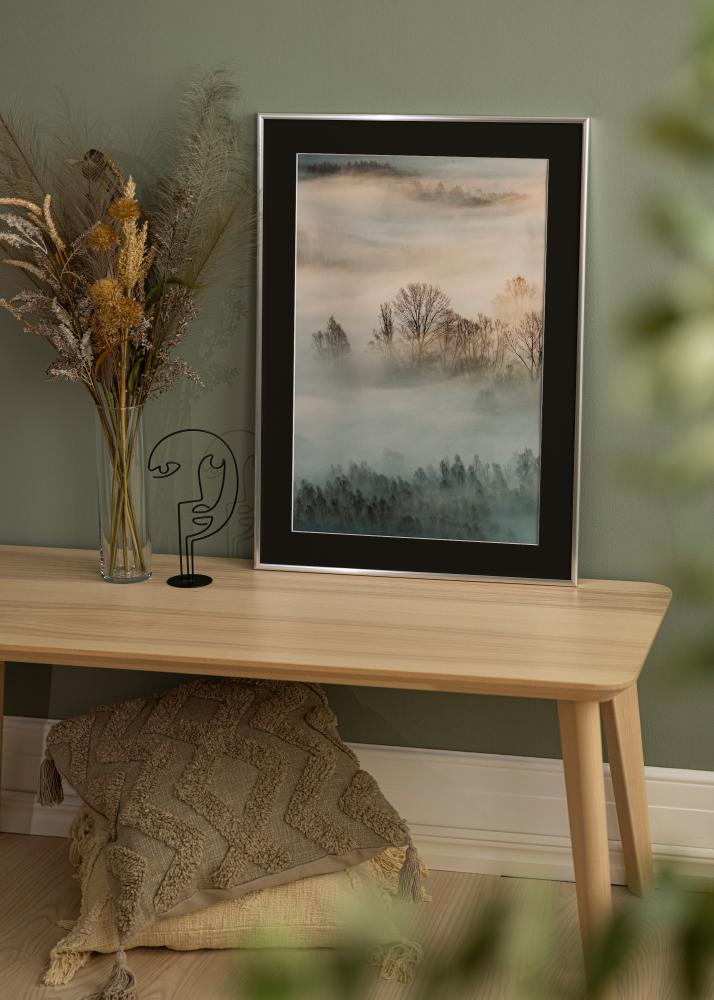 Rama New Lifestyle Srebrny 30x40 cm - Passe-patrout Czarny 20x30 cm