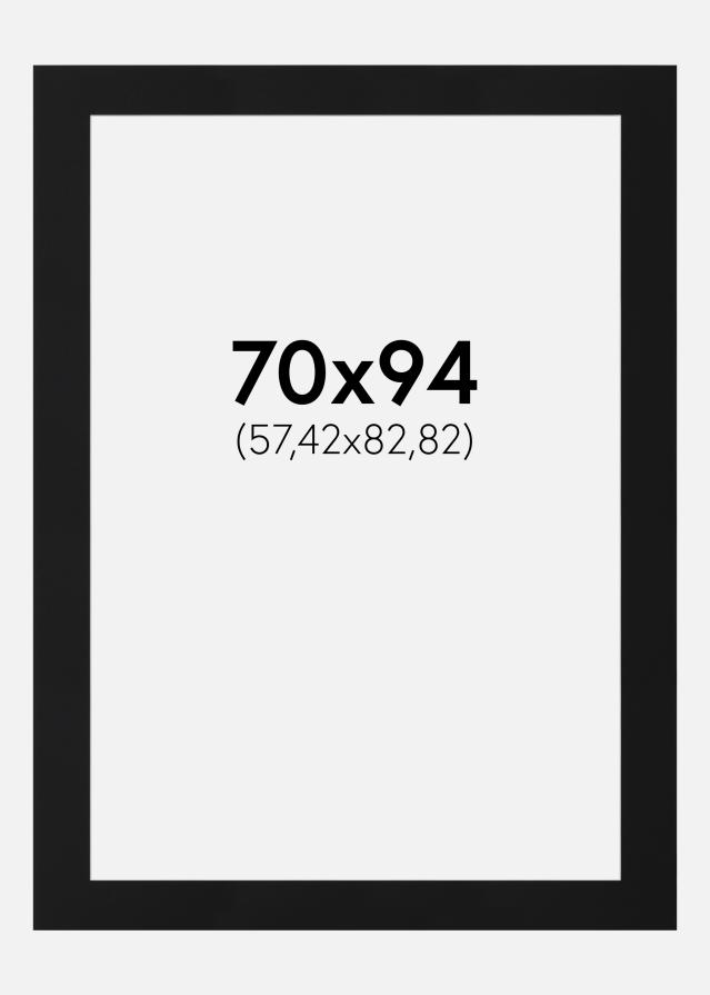 Passe-patrout Czarny Standard (Biały Rdzeń) 70x94 cm (57,42x82,82)